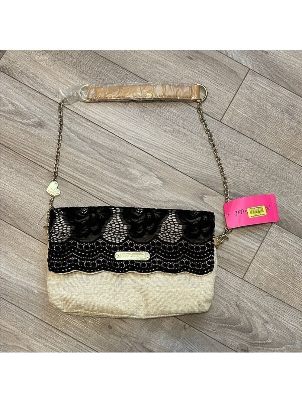 Betsey Johnson NWT Lady Lace Flap Shoulder Bag
